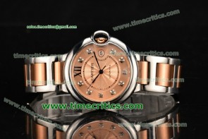 Cartier TriCAR89032 Ballon Bleu De Large Rose Gold Dial Two Tone Watch