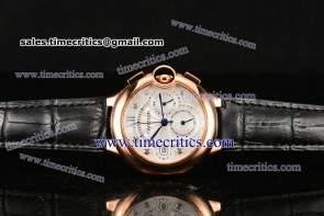 Cartier TriCAR89030 Ballon Bleu De Medium Chrono White Dial Rose Gold Watch