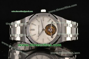 Audemars Piguet TriAP89039 Royal Oak Tourbillon 41MM White Grid Dial Steel Watch