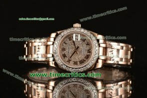 Rolex TriROX89064 Datejust Pearlmaster 39mm Diamonds Dial Diamond Bezel Rose Gold Watch