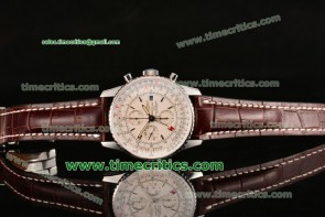 Breitling TriBRL89041 Navitimer World Chrono White Dial Steel Watch