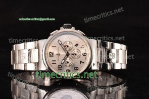 Ulysse Nardin TriUN99037 Maxi Marine Chrono Silver Dial Full Steel Watch (EF)