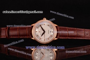 Maurice Lacroix TriML014 Les Classiques Date Automatique White Dial Rose Gold/Diamond Watch