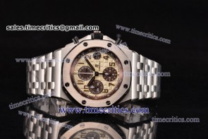 Audemars Piguet TriAP89070 Royal Oak Offshore Chrono Beige Dial Steel Watch (JF)