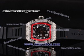 Richard Mille RM010 Skeleton Dial Red Inner Bezel Steel/Diamond Watch