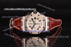 Audemars Piguet TriAP89080 Royal Oak Offshore Safari Chronograph White Dial Steel Watch 1:1 Best Edition (JF)