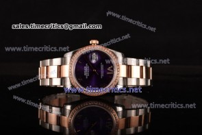 Rolex TriROX89085 Datejust Purple Dial Diamonds Bezel Two Tone Watch (BP)