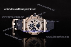 Audemars Piguet TriAP89101 Royal Oak Offshore Navy Chrono White Dial Steel Watch (JF)