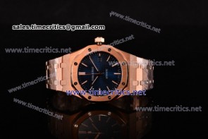 Audemars Piguet TriAP89104 Royal Oak 41mm Blue Dial Full Rose Gold Watch (EF) 