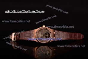 Audemars Piguet TriAP89115 Royal Oak Tourbillon Grey Dial Diamonds Bezel Rose Gold Watch (FT)