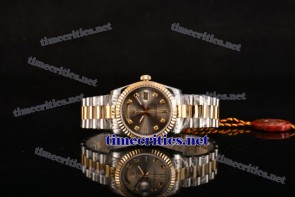 Rolex TriROX89095 Day-Date Grey Dial Two Tone Watch