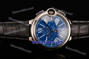 Cartier TriCAR89054 Ballon Bleu De Large  Blue Dial Steel Watch