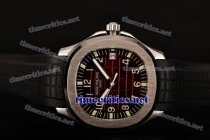 Patek Philippe TriUN99047 Aquanaut Brown Dial Black Rubber Steel Watch (BP)
