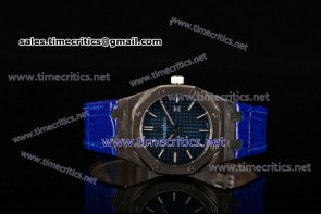 Audemars Piguet TriAP89147 Royal Oak Lady 33mm Blue Dial Blue Leather Steel Watch