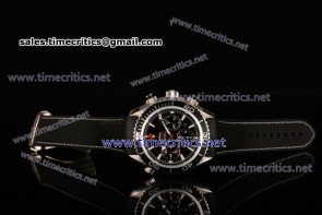 Omega TriOGA89098 Seamaster Planet Ocean Chrono Black Dial Black Rubber Steel Watch (EF)