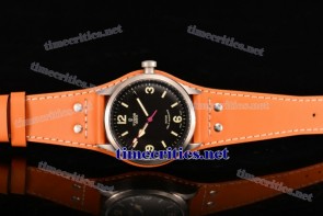 Tudor TriTR89066 Heritage Ranger Black Dial Orange Leather Steel Watch