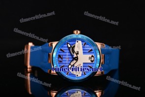 Ulysse Nardin TriUN99053 El Toro / Black Toro Blue Dial Rose Gold Watch