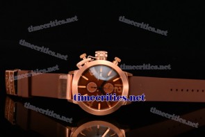 U-Boat TriUB227 Classico Italo Fontana Chrono Brown Dial Rose Gold Watch