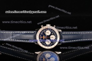 Breitling Navitimer 01 Chrono Blue Dial Blue Leather Steel Watch 1:1 Original (JF)