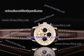 Breitling Navitimer 01 Chrono White Dial Brown Leather Steel Watch 1:1 Original (JF)