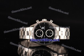 Tag Heuer TriTAG89036 Carrera Calibre 1887 Automatic Chronograph Black Dial Full Steel Watch
