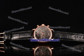 IWC TriIWC89063 Portofino Chronograph Black Dial Rose Gold Watch