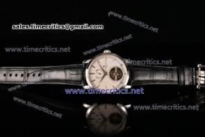 Vacheron Constantin TriVC89004 Patrimony Tourbillon White Dial Black Alligator Steel Watch