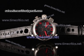 U-Boat TriUB99020 U-51 Chimera Watch Limited Edition Chrono Black Dial Red Markers Steel Watch