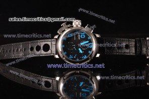 U-Boat TriUB99022 U-51 Chimera Watch Limited Edition Chrono Black Dial Blue Markers Steel Watch