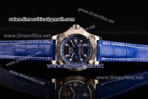 Breitling TriBRL89074 Superocean Steelfish Blue Dial Blue Leather Steel Watch