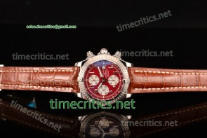 Breitling TriBRL89080 Chronomat Evolution Chronograph Red Dial Steel Watch (BP)