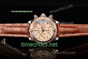 Breitling TriBRL89081 Chronomat Evolution Chronograph White Dial Steel Watch (BP)