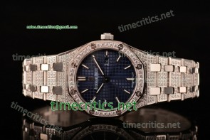 Audemars Piguet TriAP89219 Royal Oak Lady 33mm Blue Dial Diamonds/Steel Watch (EF)