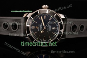 Breitling TriBRL89094 Superocean Heritage Black Dial Black Rubber Steel Watch