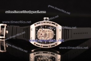 Richard Mille TriRM99048 RM 52-01 Skull/Skeleton Dial Black Rubber Steel Watch