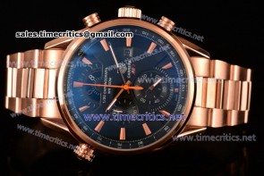 Tag Heuer TriTAG89054 Grand Carrera RS3 Chronograph Black Dial Full Rose Gold Watch