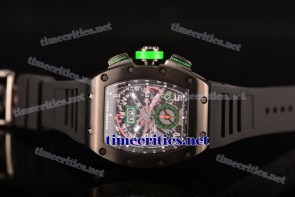 Richard Mille TriRM99063 RM11-01 Mancini Chronograph Skeleton Dial Black Rubber PVD Watch 1:1 Original