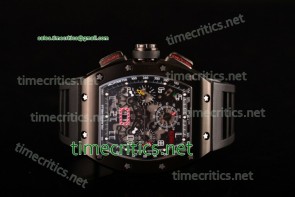 Richard Mille TriRM99072 RM005 FM Skeleton Dial Black Inner Bezel Black Rubber PVD Watch