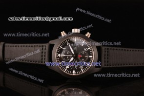 IWC TriIWC89078 Pilot's Watch Top Gun Chrono Black Dial Black Nylon PVD Watch (J12)