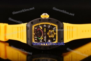 Richard Mille TriRM99074 Jean Todt Limited Edition RM 036 Skeleton Dial Yellow Inner Bezel Yellow Rubber Carbon Fiber Watch