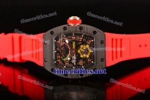 Richard Mille TriRM99075 Jean Todt Limited Edition RM 036 Skeleton Dial Red Rubber Carbon Fiber Watch