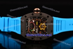 Richard Mille TriRM99076 Jean Todt Limited Edition RM 036 Skeleton Dial Blue Rubber Carbon Fiber Watch
