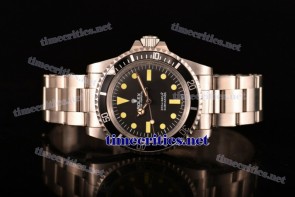 Rolex TriROX89226 Submariner Vintage Black Dial Yellow Markers Steel Watch