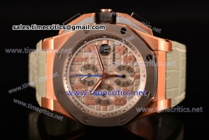 Audemars Piguet TriAP89250 Royal Oak Offshore Chronograph Lebron James Limited Edition Grey Dial Grey Leather Rose Gold Watch (J12)