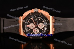 Audemars Piguet TriAP89251 Royal Oak Offshore Chronograph Black Dial Black Rubber Rose Gold Watch (NOOB)