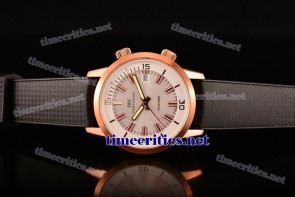 IWC TriIWC89095 Aquatimer Vintage 1967 White Dial Black Rubber Rose Gold Watch