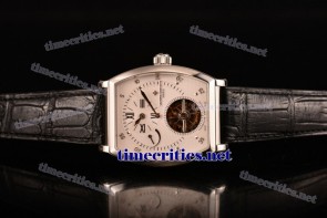Vacheron Constantin TriVC89021 Malte Tourbillon Regulateur White Dial Black Alligator Leather Steel Watch (TF)