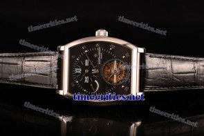 Vacheron Constantin TriVC89023 Malte Tourbillon Regulateur Black Dial Black Alligator Leather Steel Watch (TF)