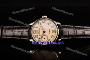 IWC TriIWC89111 Portugieser Hand-Wound White Dial Green Markers Steel Watch