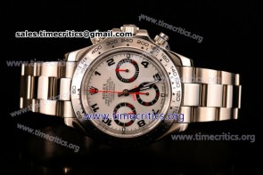 Rolex TriROX89299 Daytona II Chronograph White Dial Full Steel Watch (JF)